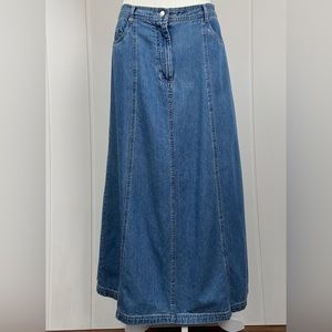 TY Original Wear Blue Denim Maxi Skirt